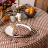 Best Trudie Constance Chocolate Rectangle Tablecloth with Ruffle