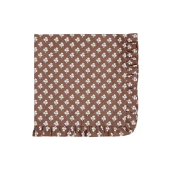 New Trudie Constance Chocolate Ruffled Dinner Napkins - Set of 4