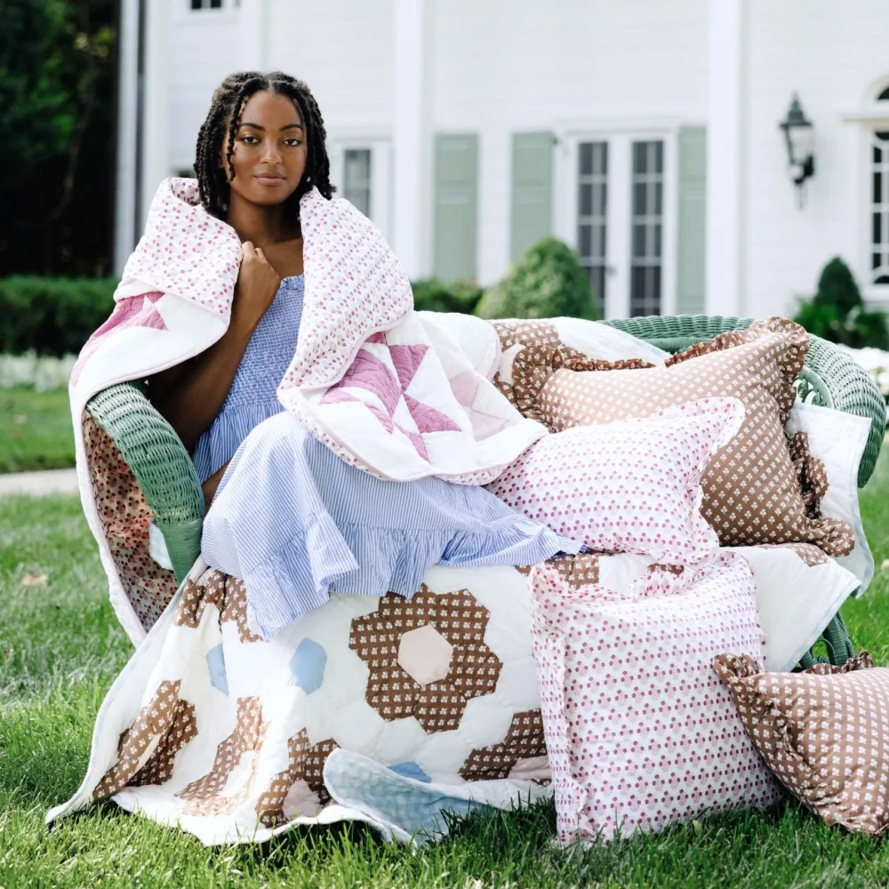 Discount Trudie Constance Chocolate Ruffled Lumbar Pillow