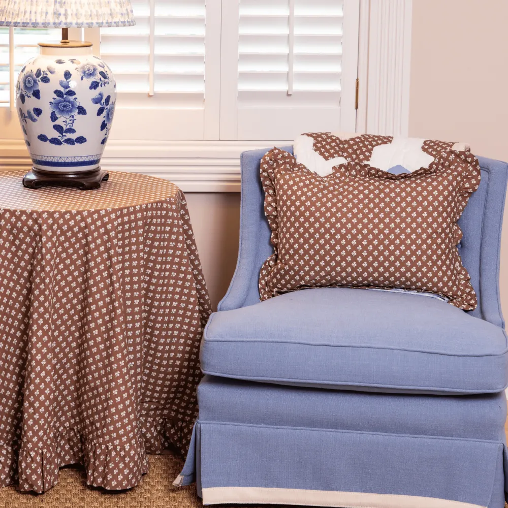 Online Trudie Constance Small Round Tablecloth with Ruffle