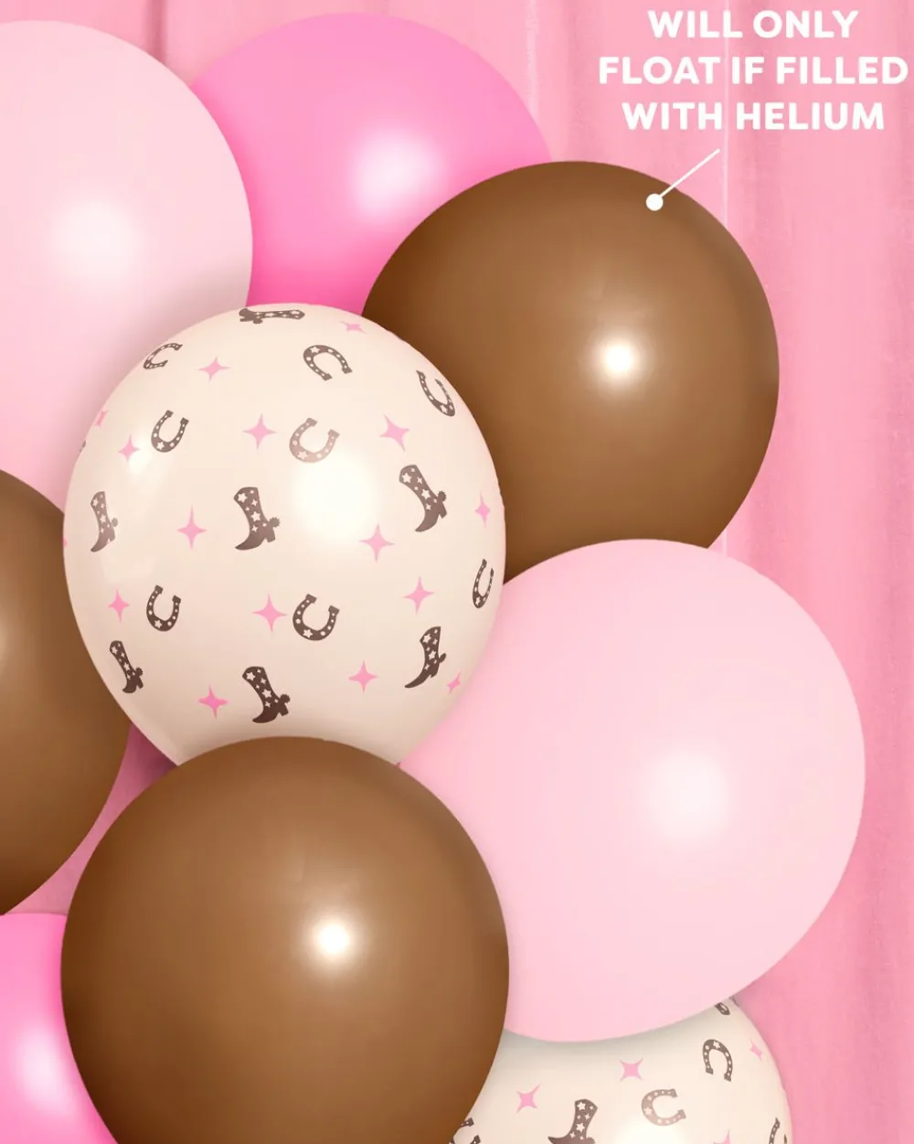 Best xo, Fetti Cowgirl Latex Balloons