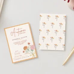 Discount Bonjour Fete Cozy Fall Digital Party Invitation