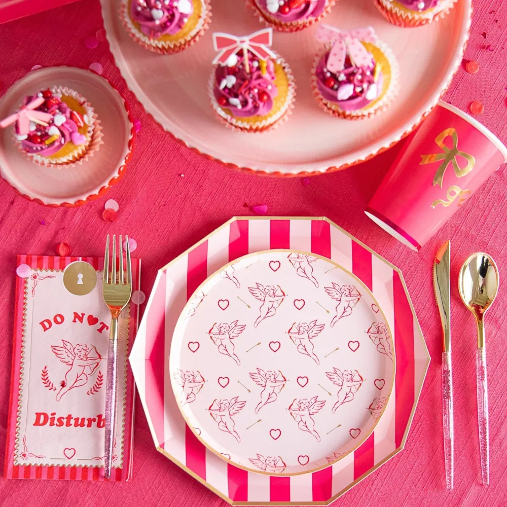 Discount Bonjour Fete Cupid's Crush Pink Small Plates