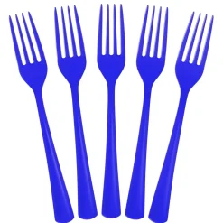 Outlet Crown Display Dark Blue Plastic Forks