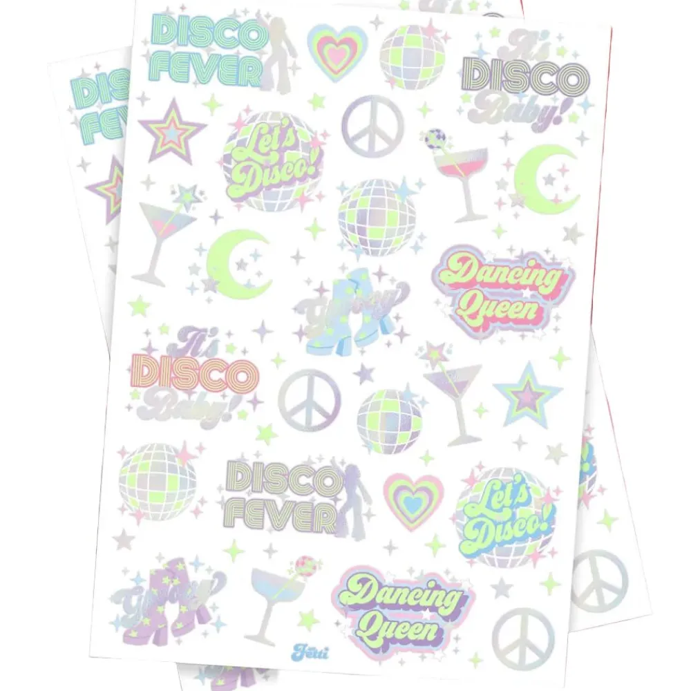 Hot xo, Fetti Disco Glow Temporary Tattoos