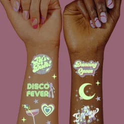 Hot xo, Fetti Disco Glow Temporary Tattoos