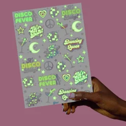 Hot xo, Fetti Disco Glow Temporary Tattoos
