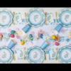 Hot Bonjour Fete Easter Bunny Pastel Floral Small Plates