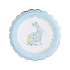 Hot Bonjour Fete Easter Bunny Pastel Floral Small Plates