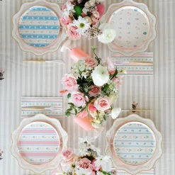 Best Bonjour Fete Elegant Cream & Gold Bow Dinner Plates
