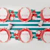 Clearance Bonjour Fete Elegant Emerald Green Gingham Dinner Napkins