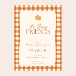 New Bonjour Fete Elegant Fall Digital Party Invitation