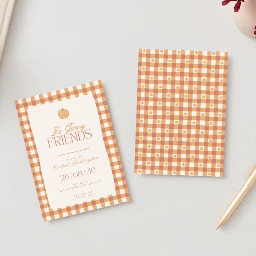 New Bonjour Fete Elegant Fall Digital Party Invitation