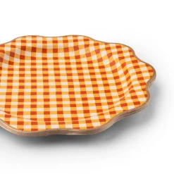 Discount Bonjour Fete Elegant Fall Plaid Dinner Plates