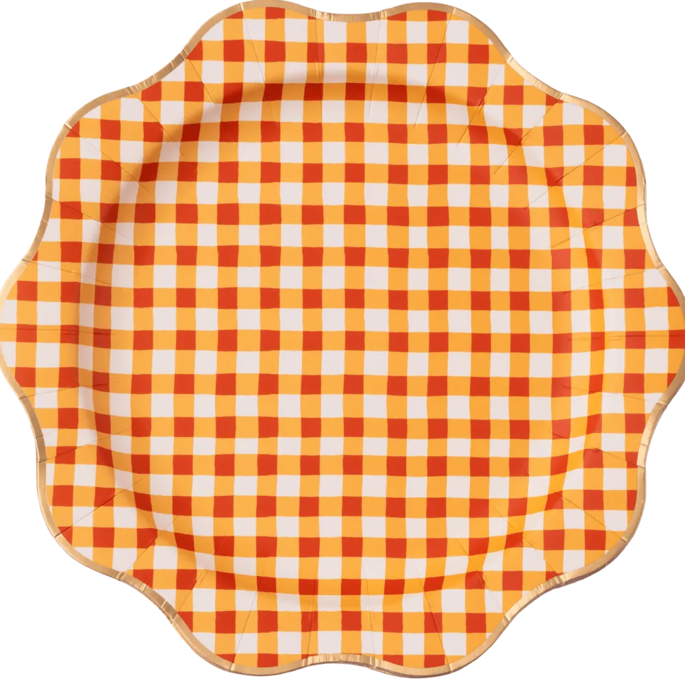 Discount Bonjour Fete Elegant Fall Plaid Dinner Plates