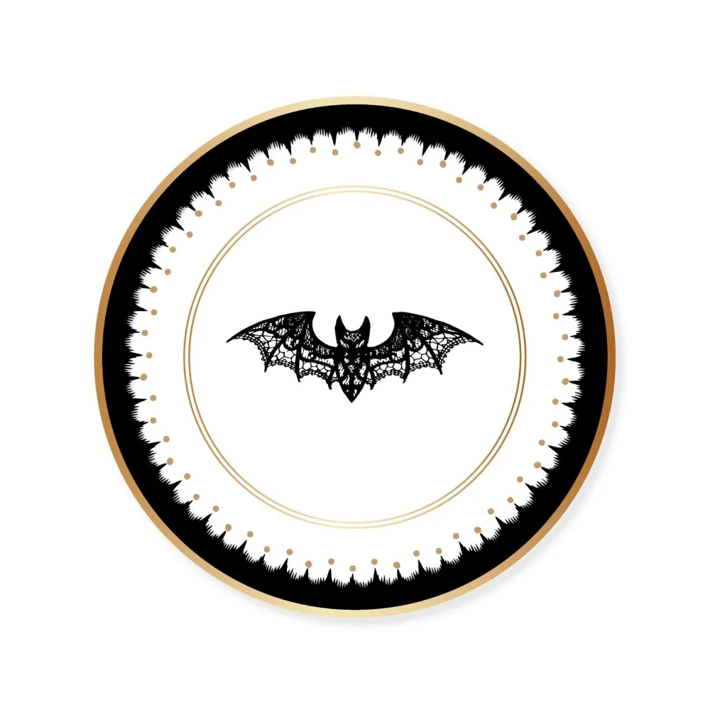 Best Bonjour Fete Elegant Halloween Dessert Lacy Bat Plates