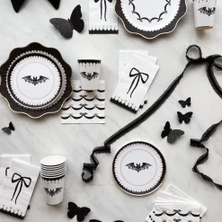 Best Bonjour Fete Elegant Halloween Dessert Lacy Bat Plates