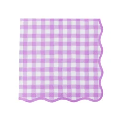 Hot Bonjour Fete Elegant Le Lilac Gingham Dinner Napkins