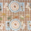 Best Bonjour Fete Elegant Sky Blue Gingham Dinner Plates