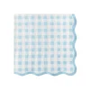 Clearance Bonjour Fete Elegant Sky Blue Gingham Dinner Napkins