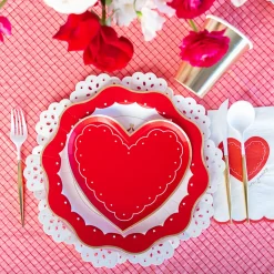 New Bonjour Fete Elegant Valentine Dinner Plates