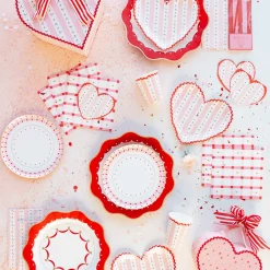 New Bonjour Fete Elegant Valentine Dinner Plates