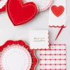 New Bonjour Fete Elegant Valentine Guest Towels