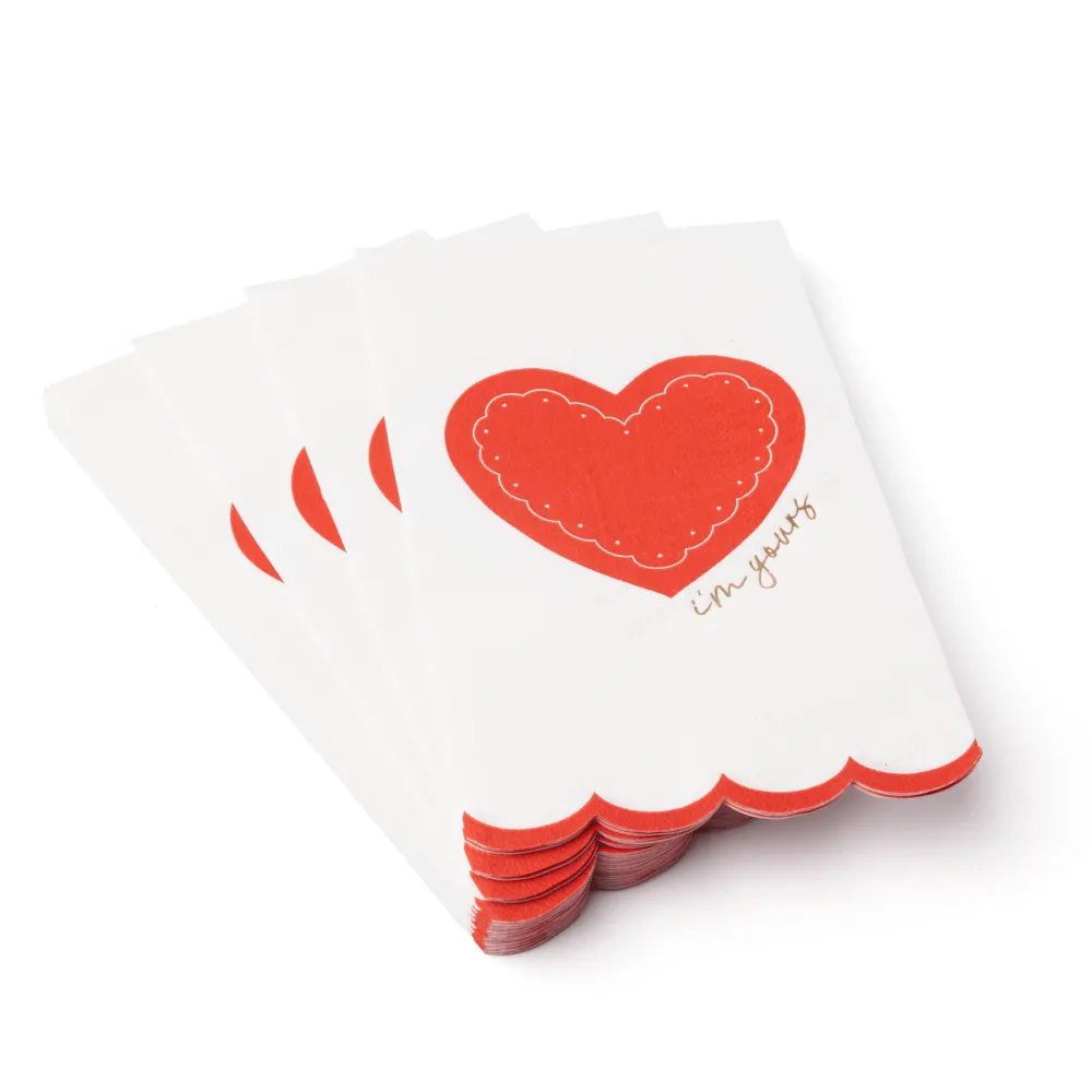 New Bonjour Fete Elegant Valentine Guest Towels