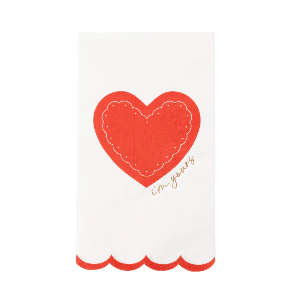 New Bonjour Fete Elegant Valentine Guest Towels