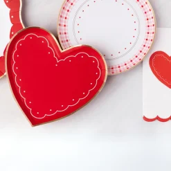 Bonjour Fete Elegant Valentine Heart Shaped Plates