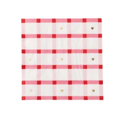 Online Bonjour Fete Elegant Valentine Plaid Dinner Napkins