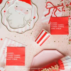 Best Bonjour Fête Elf Candy Small Red Napkins