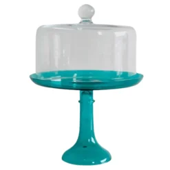Sale Estelle Colored Glass Emerald Green Glass Cake Stand