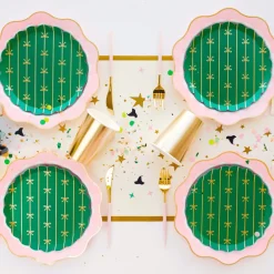 Discount Bonjour Fete Emerald Green Signature Bow Small Plates