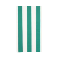 Bonjour Fete Emerald Green Signature Cabana Stripe Guest Towels