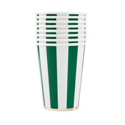 Discount Bonjour Fete Emerald Green Signature Cabana Stripe Cups