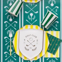 Discount Bonjour Fete Emerald Green Signature Cabana Stripe Cups