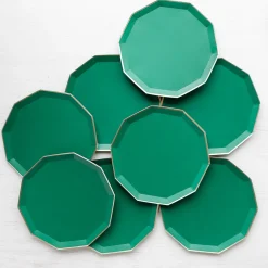 Sale Bonjour Fete Emerald Green Signature Large Plates