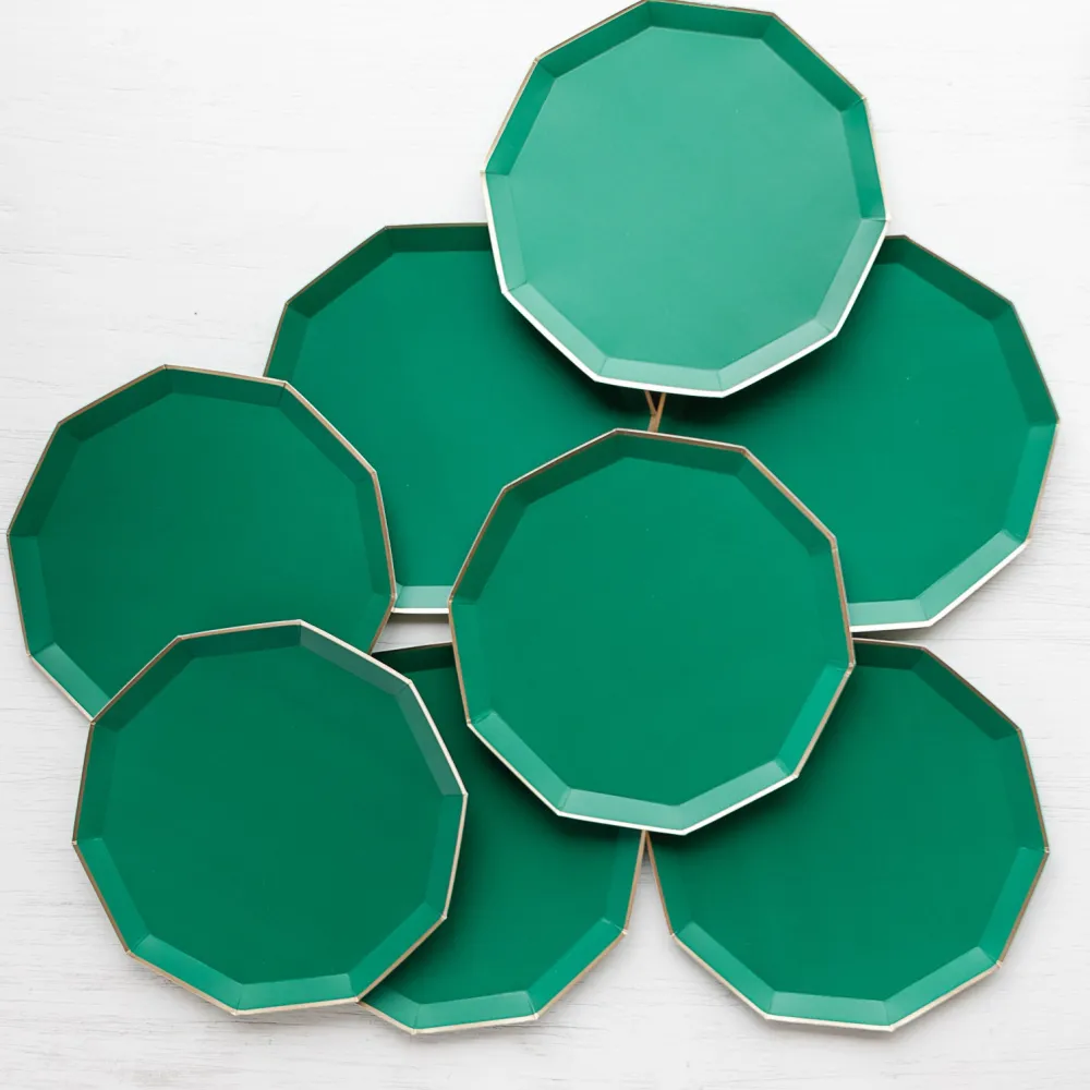 Sale Bonjour Fete Emerald Green Signature Large Plates
