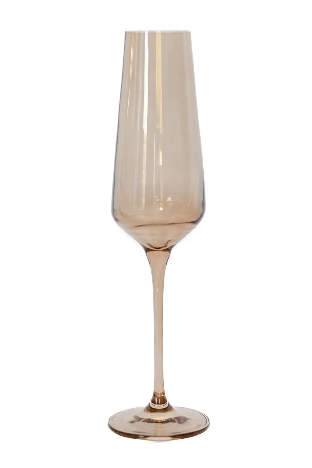 Estelle Colored Glass Estelle Colored Champagne Flute - Set of 6 {Mocha Mousse (Our Amber Smoke)}
