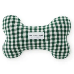 Clearance The Foggy Dog Evergreen Gingham Dog Squeaky Toy
