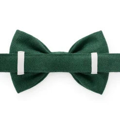 Best The Foggy Dog Evergreen Herringbone Flannel Dog Bow Tie