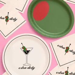 New xo, Fetti Extra Dirty Martini Plate Set
