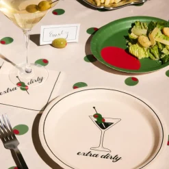 New xo, Fetti Extra Dirty Martini Plate Set