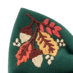 Sale The Foggy Dog Fall Foliage Embroidered Lady Dog Bow