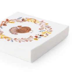 Clearance Bonjour Fete Fall Foliage Turkey Cocktail Napkins