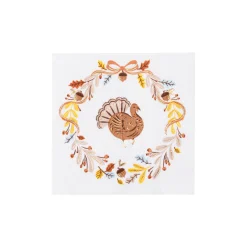Clearance Bonjour Fete Fall Foliage Turkey Cocktail Napkins