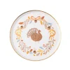 Online Bonjour Fete Fall Foliage Turkey Dessert Plates