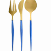 Sale Sophistiplate Fancy China Blue & Gold Cutlery