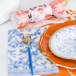 Sale Sophistiplate Fancy China Blue & Gold Cutlery